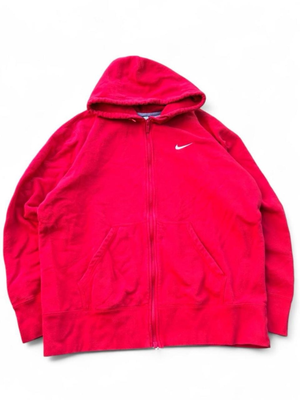 Vintage Nike Full-Zip Hoodie – Red, XL